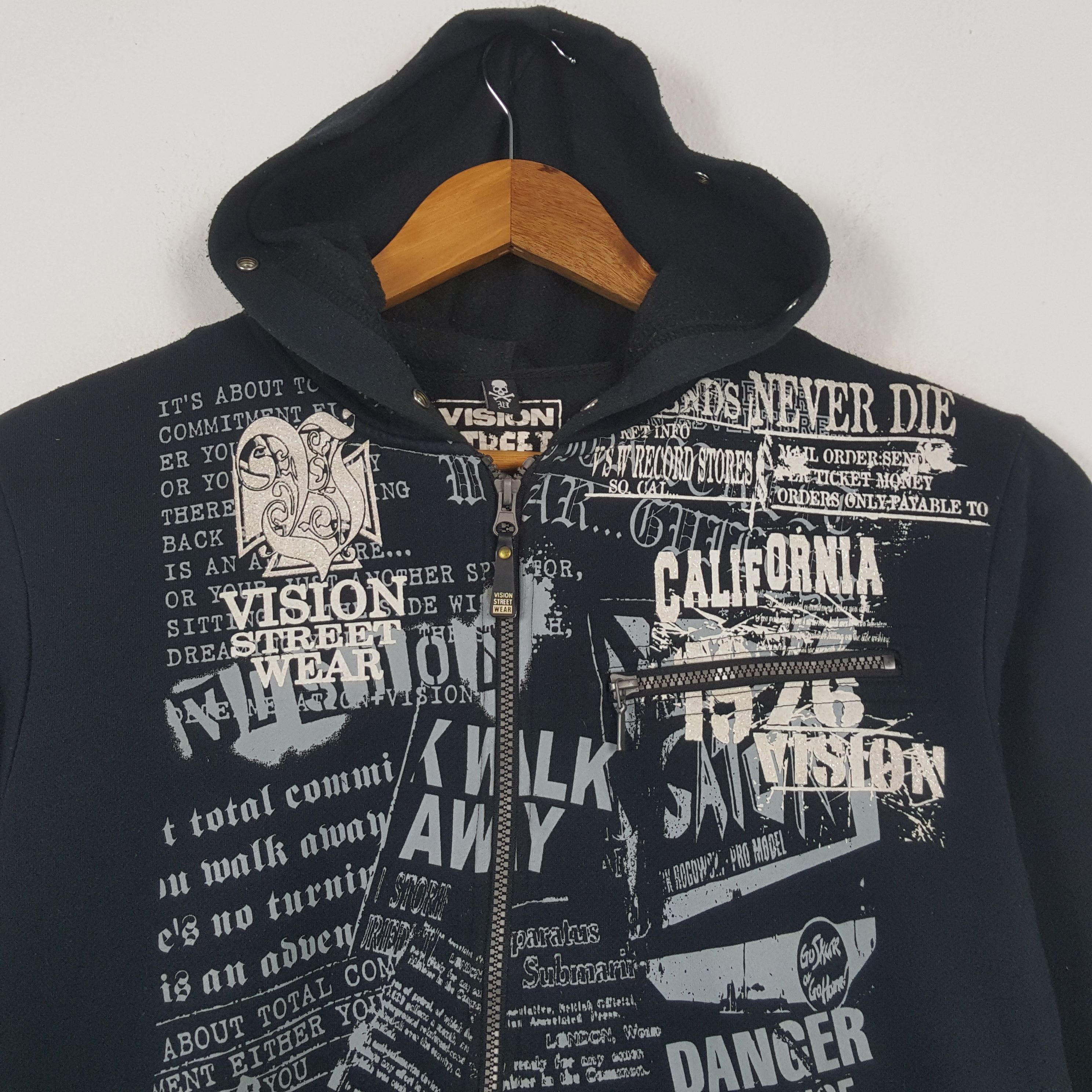 Vintage × Vision Streetwear Vintage VISION STREET WEAR Skateboard Hoodies C295N16 Size US S / EU 44-46 / 1 - 2 Thumbnail