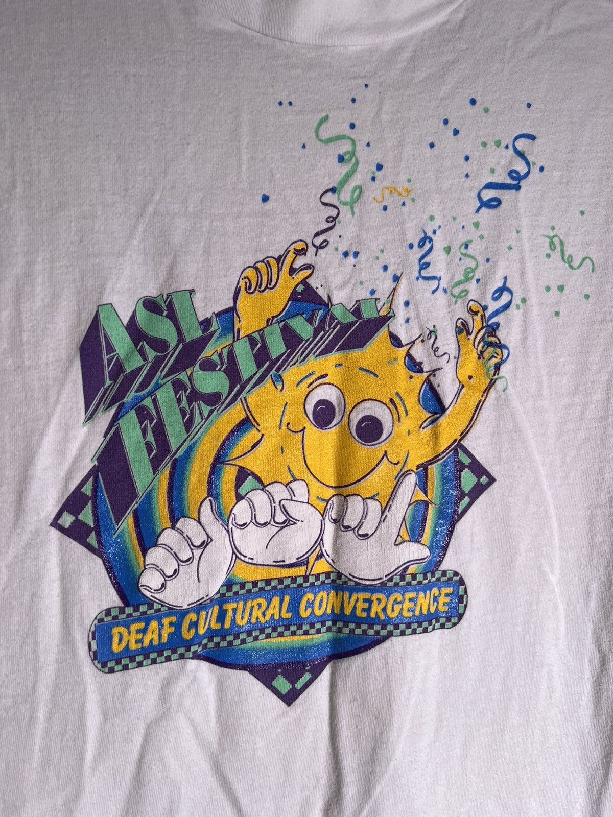 Vintage 80’s 90’s VTG Vintage ASL Festival Deaf Art Retro Tee Shirt Size US XL / EU 56 / 4 - 5 Thumbnail