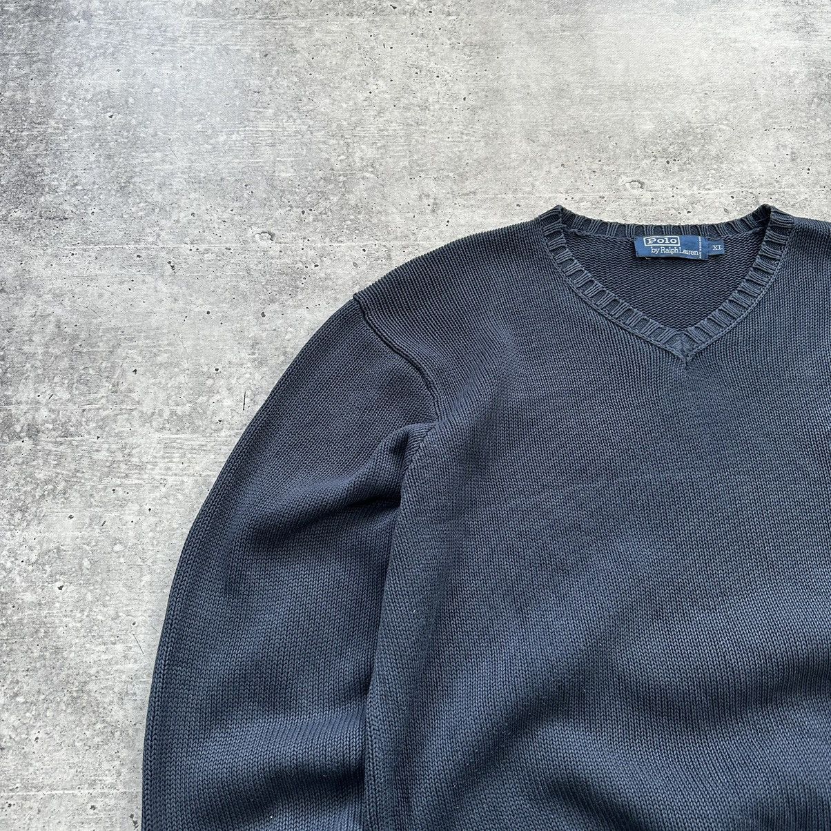 Vintage Vintage Polo Ralph Lauren Knitted Sweater Navy Blue Men’s Size US XL / EU 56 / 4 - 2 Thumbnail