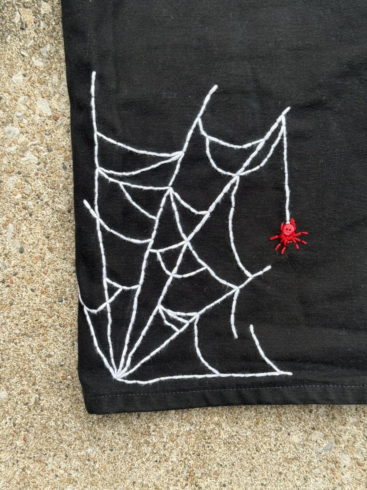 Carhartt Custom Rework Carhartt Black Jeans - Embroidered Spider Web Size US 28 / EU 44 - 12 Thumbnail