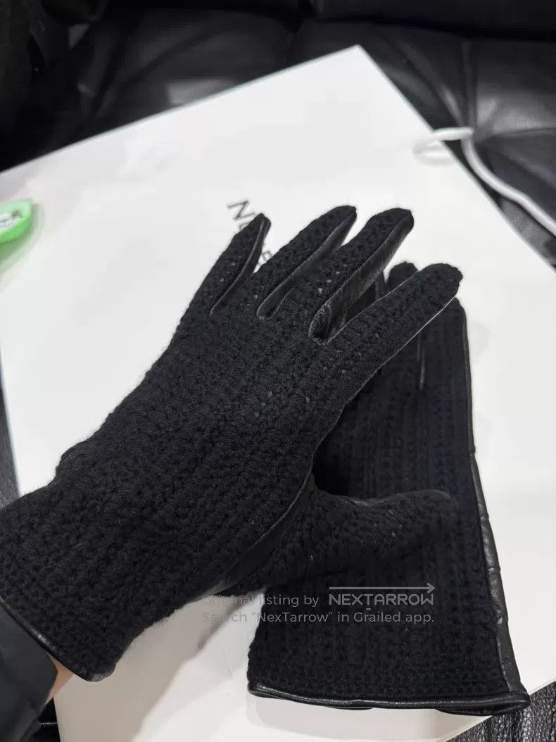 Dries Van Noten DRIES VAN NOTEN Sheepskin Patchwork Gloves with Vintage St Size ONE SIZE - 5 Thumbnail