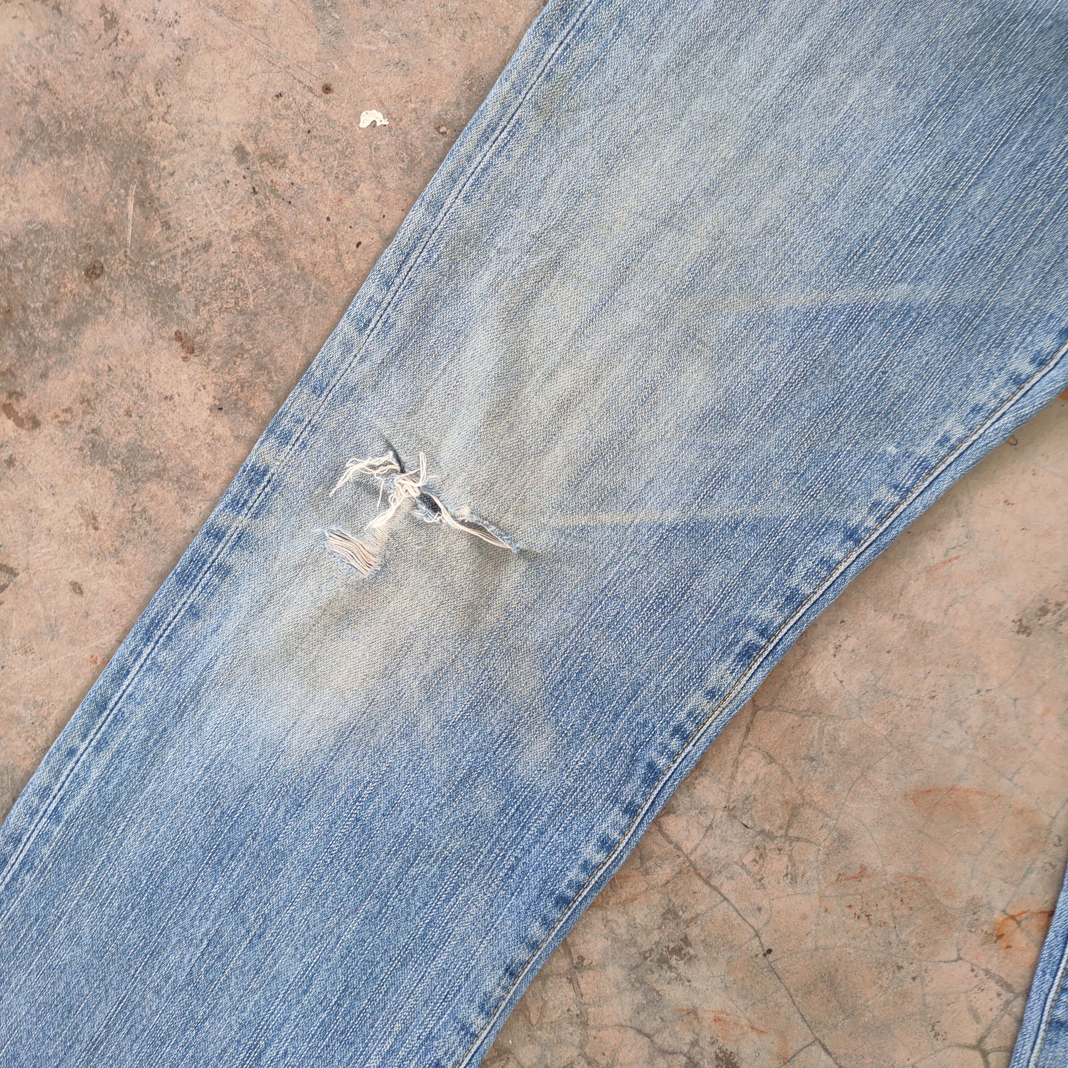 Wrangler W30 VINTAGE WRANGLER DISTRESSED RIPPED JEANS DENIM PANTS Size US 30 / EU 46 - 5 Thumbnail