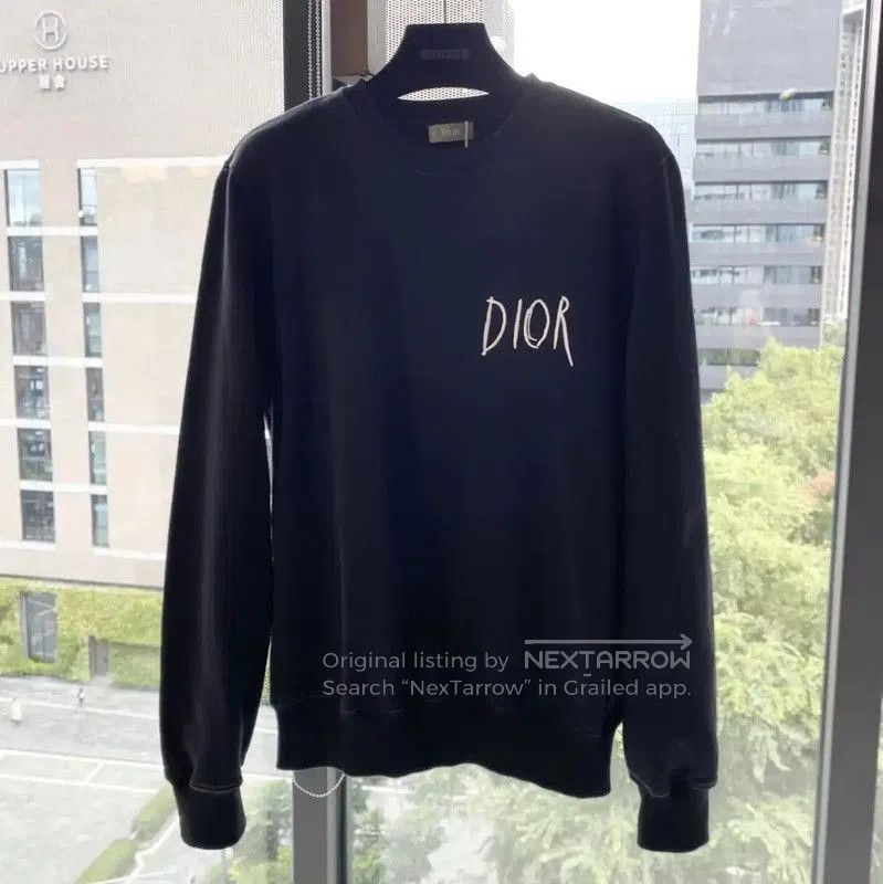 Dior Dior Women's Black Cotton Pullover Sweatshirt . Size S / US 4 / IT 40 - 1 Thumbnail
