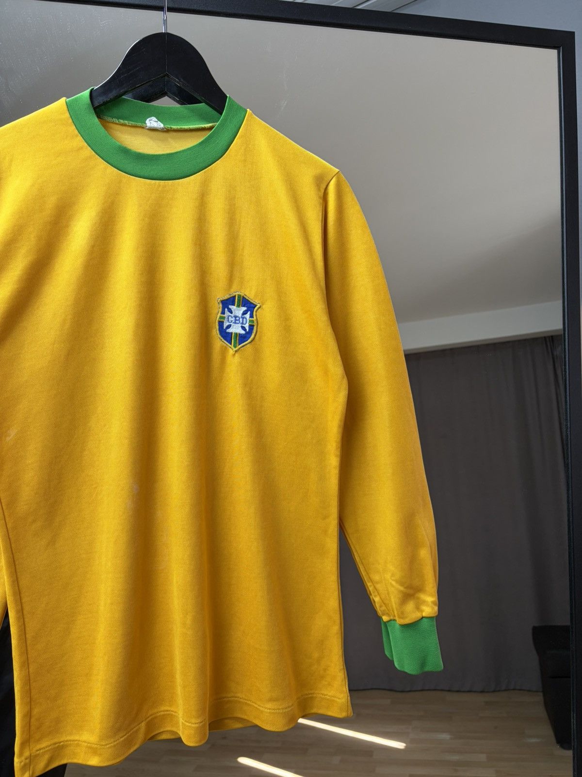 Erima Vintage Erima Brazil Long Sleeve Jersey 1980s Football Shirt Size US M / EU 48-50 / 2 - 3 Thumbnail