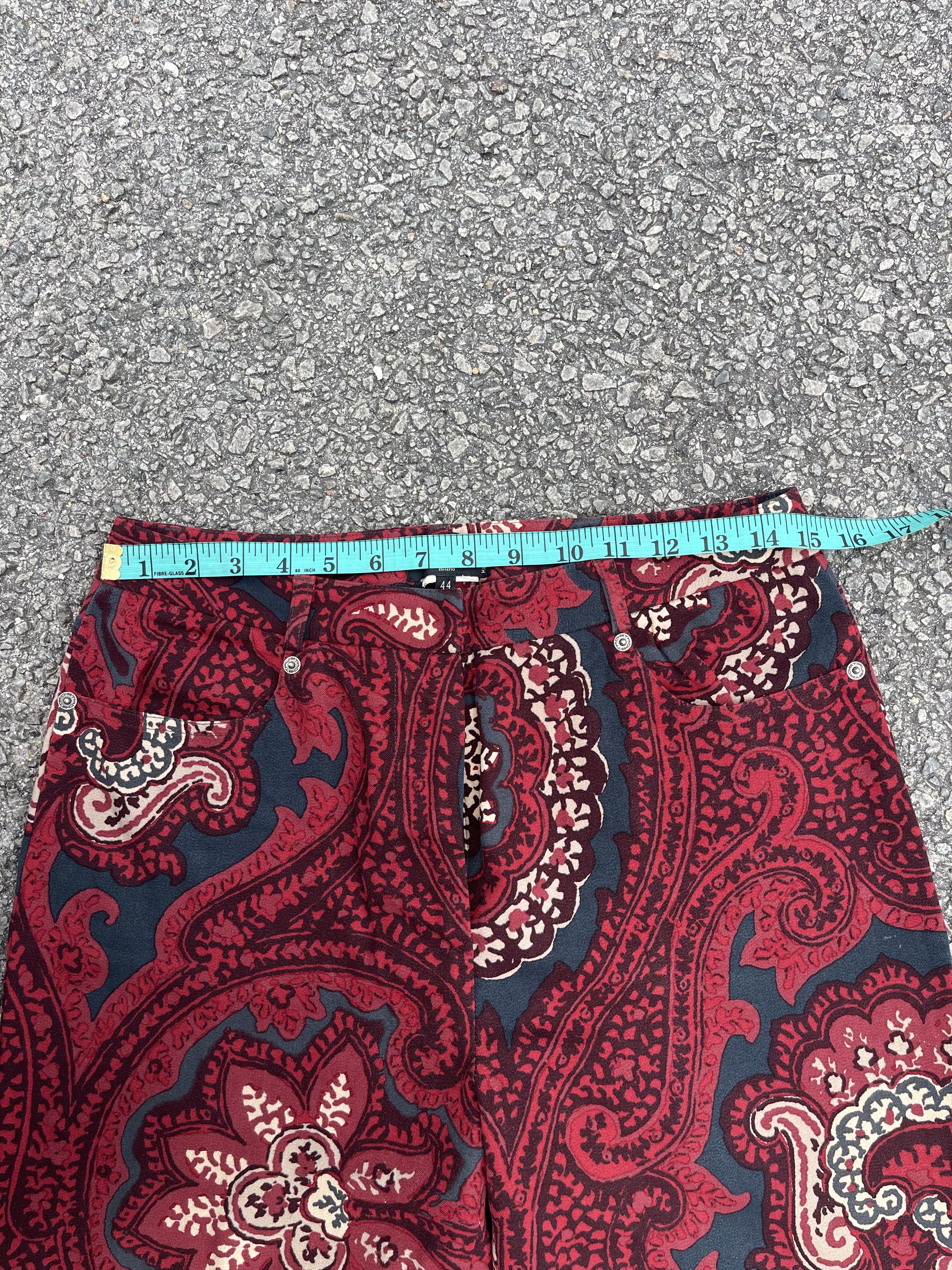 Etro × Vintage Vtg Etro Red Floral Size US 30 / EU 46 - 5 Thumbnail