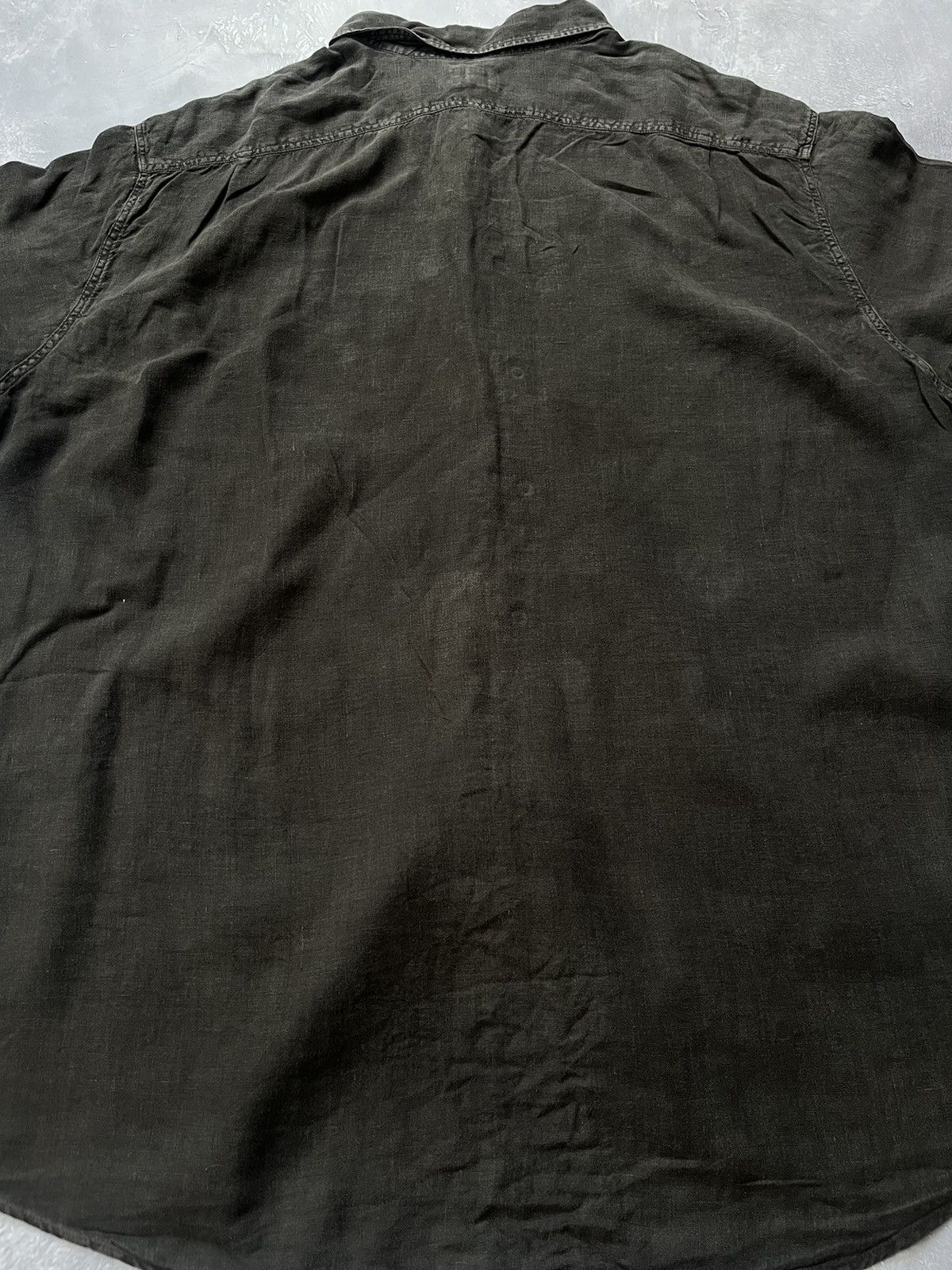 Lacoste Vintage Lacoste Brown 100% linen shirt short sleeve size 46 Size US XXL / EU 58 / 5 - 5 Thumbnail