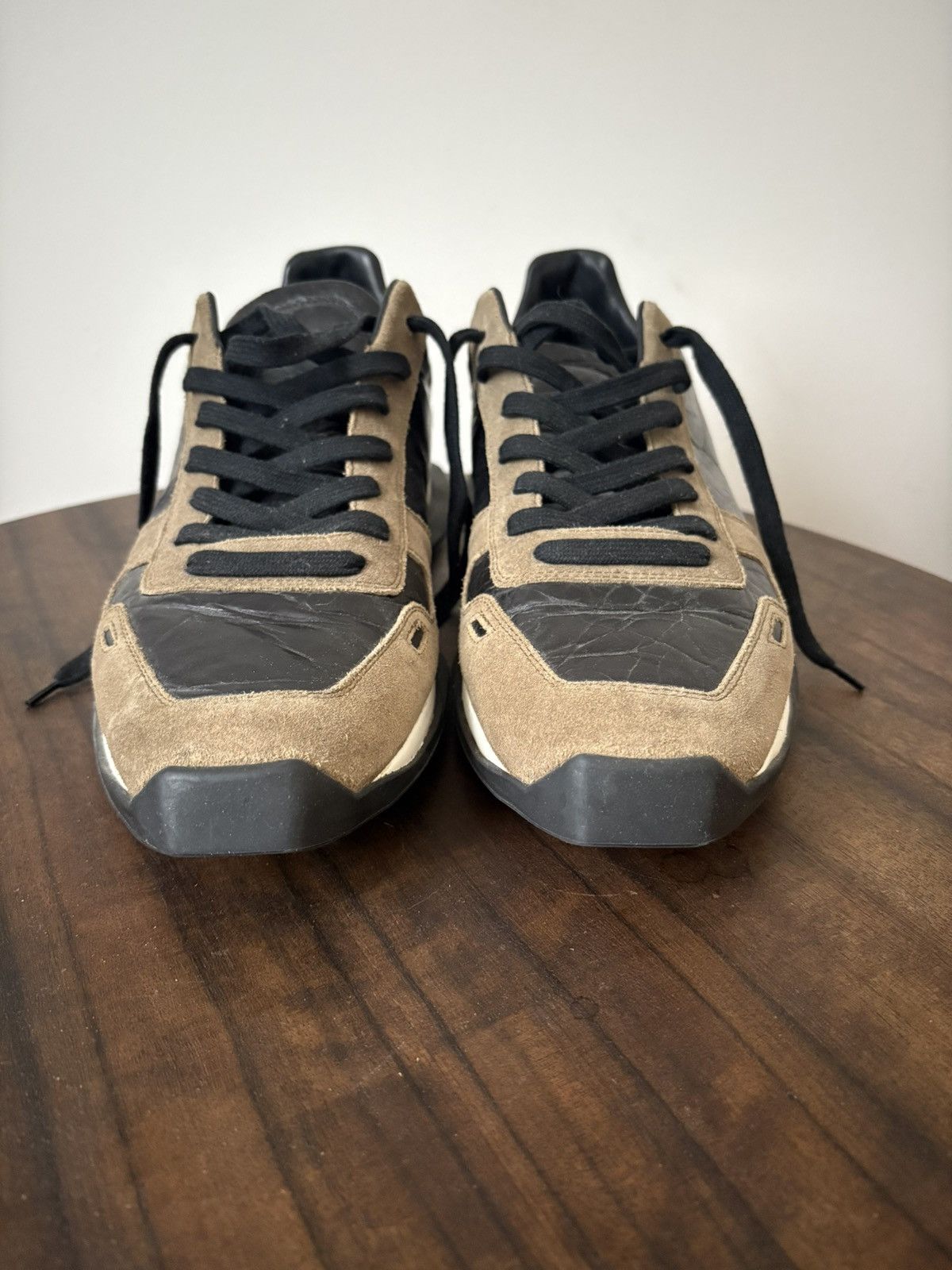 Rick Owens Rick Owens Leather and Suede Runners Size US 11 / EU 44 - 3 Thumbnail