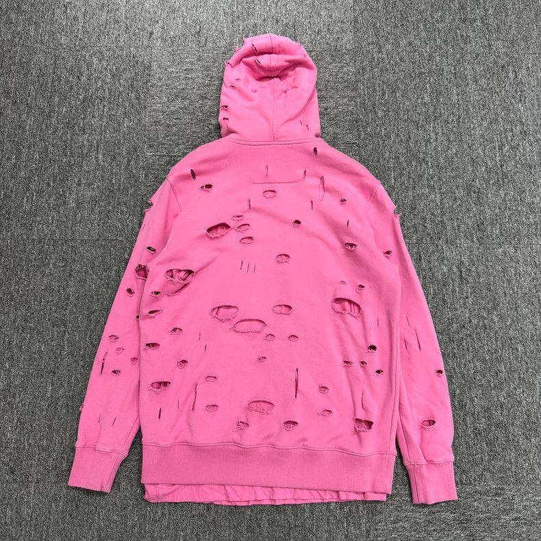 Givenchy Givenchy Pink Ripped Openwork Hoodie Size US XS / EU 42 / 0 - 5 Thumbnail