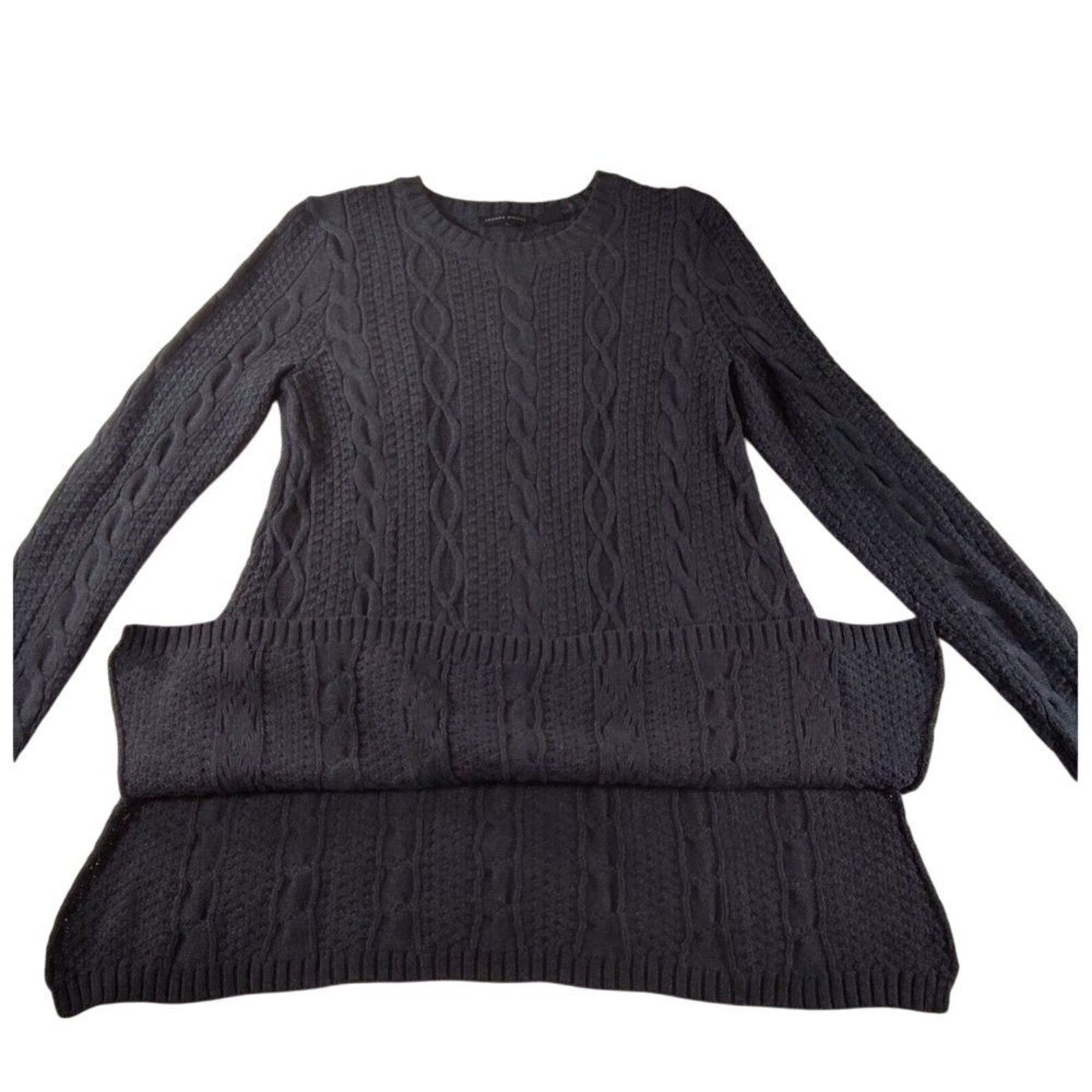 Other Jeanne Pierre Cable Knit Pullover Sweater Dress Small Navy Size S / US 4 / IT 40 - 8 Thumbnail
