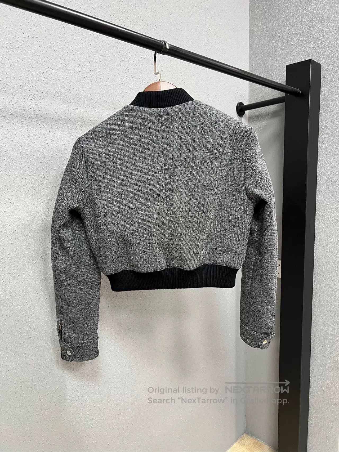 Louis Vuitton louis vuitton gray cropped baseball jacket. Size S / US 4 / IT 40 - 2 Thumbnail