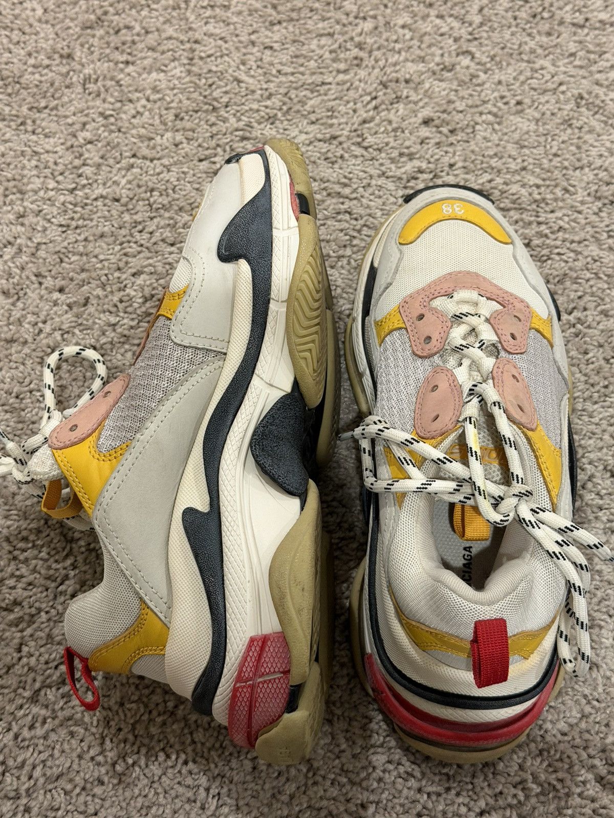 Balenciaga Balenciaga Triple S Pink-White Size US 7 / IT 37 - 3 Thumbnail