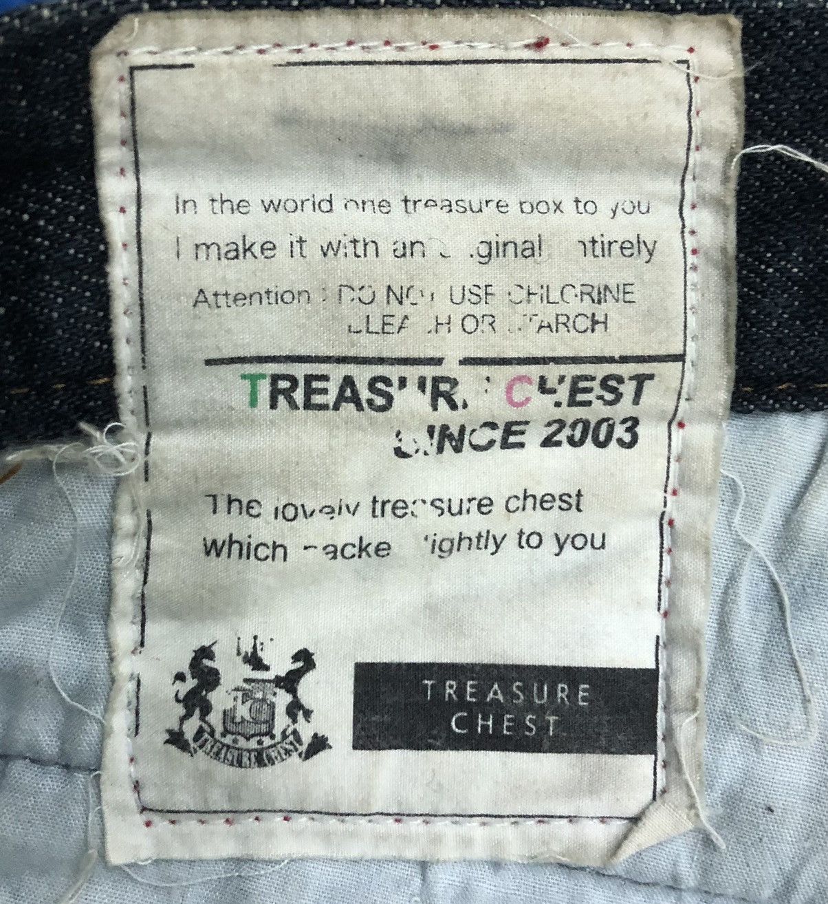 Japanese Brand Vintage Treasure Chest Since 2003 Denim Pants Size US 32 / EU 48 - 17 Thumbnail