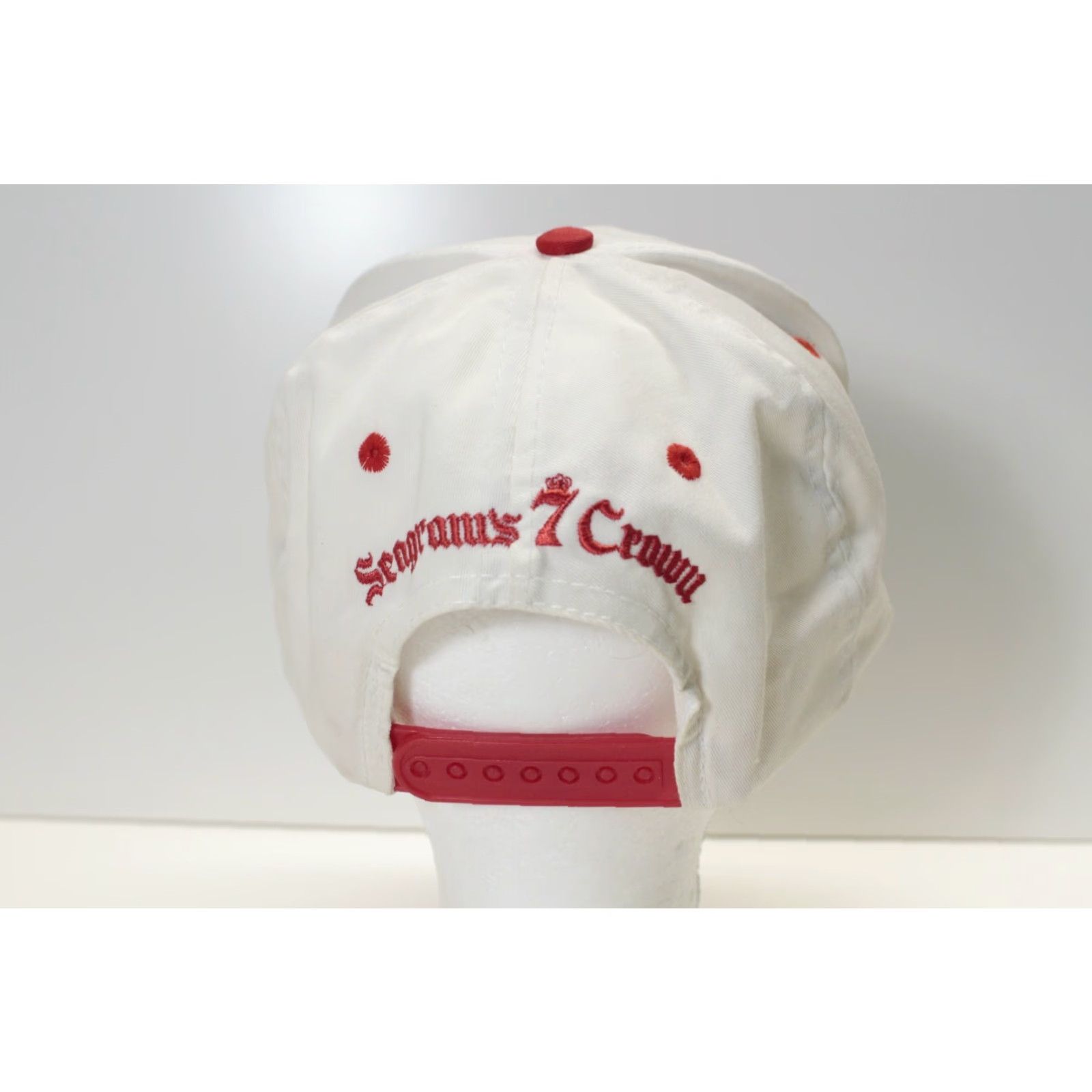 Vintage VINTAGE Seagram’s 7 Crown Baseball Bat White Red Snapback Hat Unbranded One Size Unisex Adults Snapback Adjustable White Hat Size ONE SIZE - 3 Thumbnail