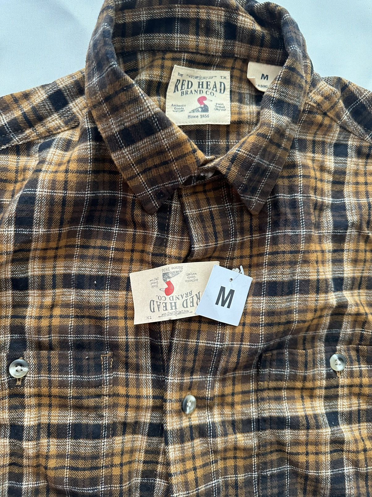 Redhead Red Head Flannel Shirt - Brown/Black Plaid (Size M) Size US M / EU 48-50 / 2 - 2 Thumbnail