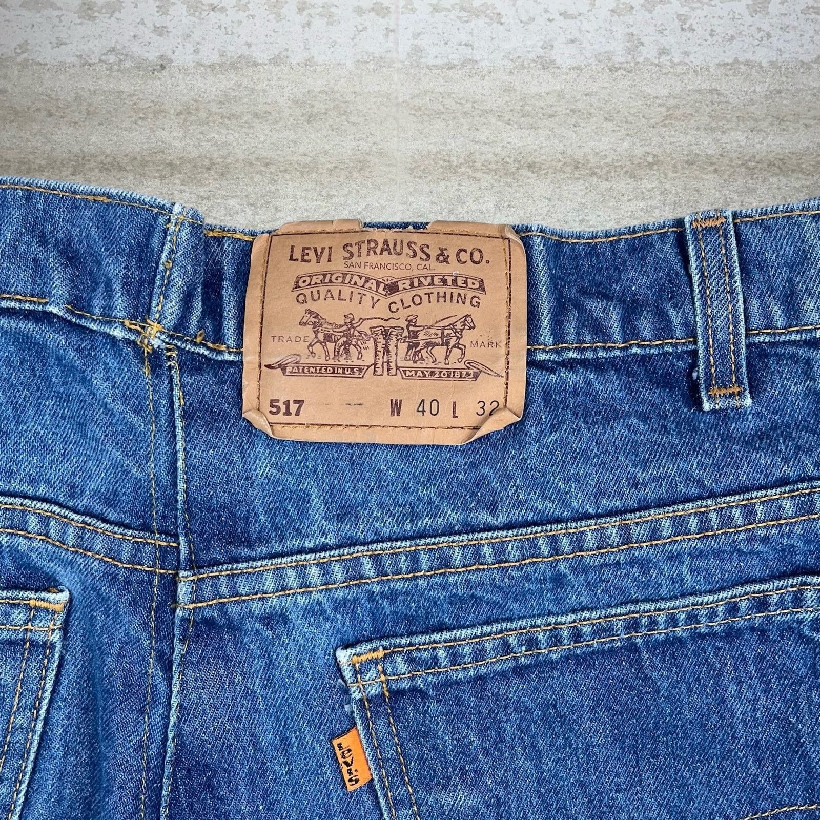 Levi's Vintage 90s Levis Jeans 517 40x32 Dark Wash Bootcut Flared Size US 40 / EU 56 - 4 Thumbnail