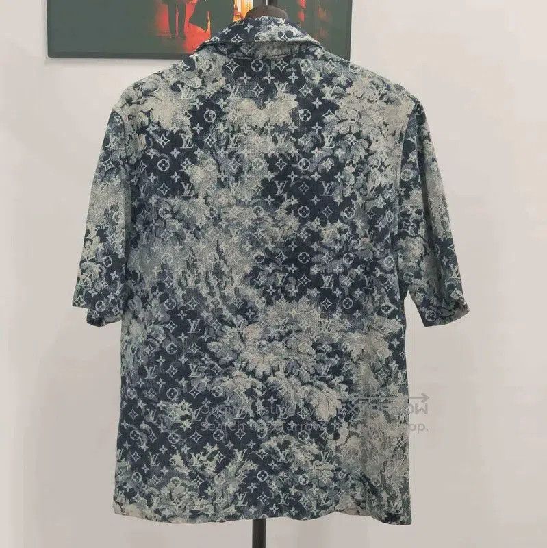 Louis Vuitton Louis Vuitton Summer Navy Blue Cotton Shirt . Size US M / EU 48-50 / 2 - 2 Thumbnail