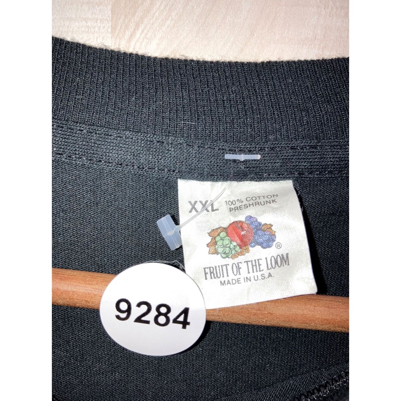 Fruit Of The Loom VINTAGE Fruit Of The Loom Shirt Mens 2XL Black Cotton Blend Single Stitch Gel Art Deer Pocket Crew Neck T-Shirt XXL-9284 Size US XXL / EU 58 / 5 - 4 Thumbnail