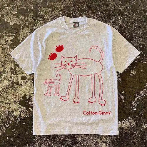 Vintage Maijima x Aida Grey casual retro cute cat print t-shirt Size US M / EU 48-50 / 2 - 7 Thumbnail