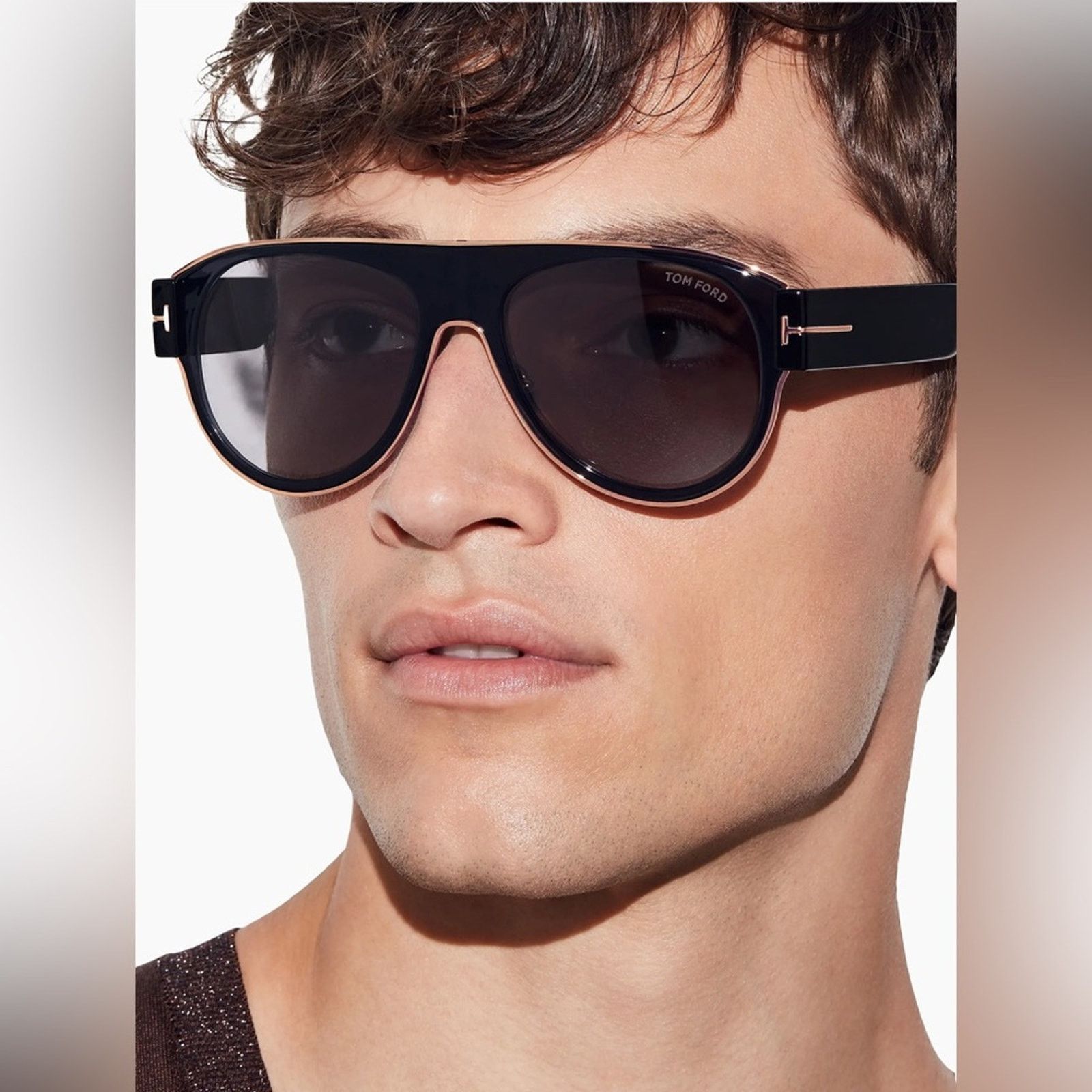 Tom Ford NEW!!! Tom Ford Lyle-02 TF1074 01C unisex sunglasses 580$ Size ONE SIZE - 2 Thumbnail