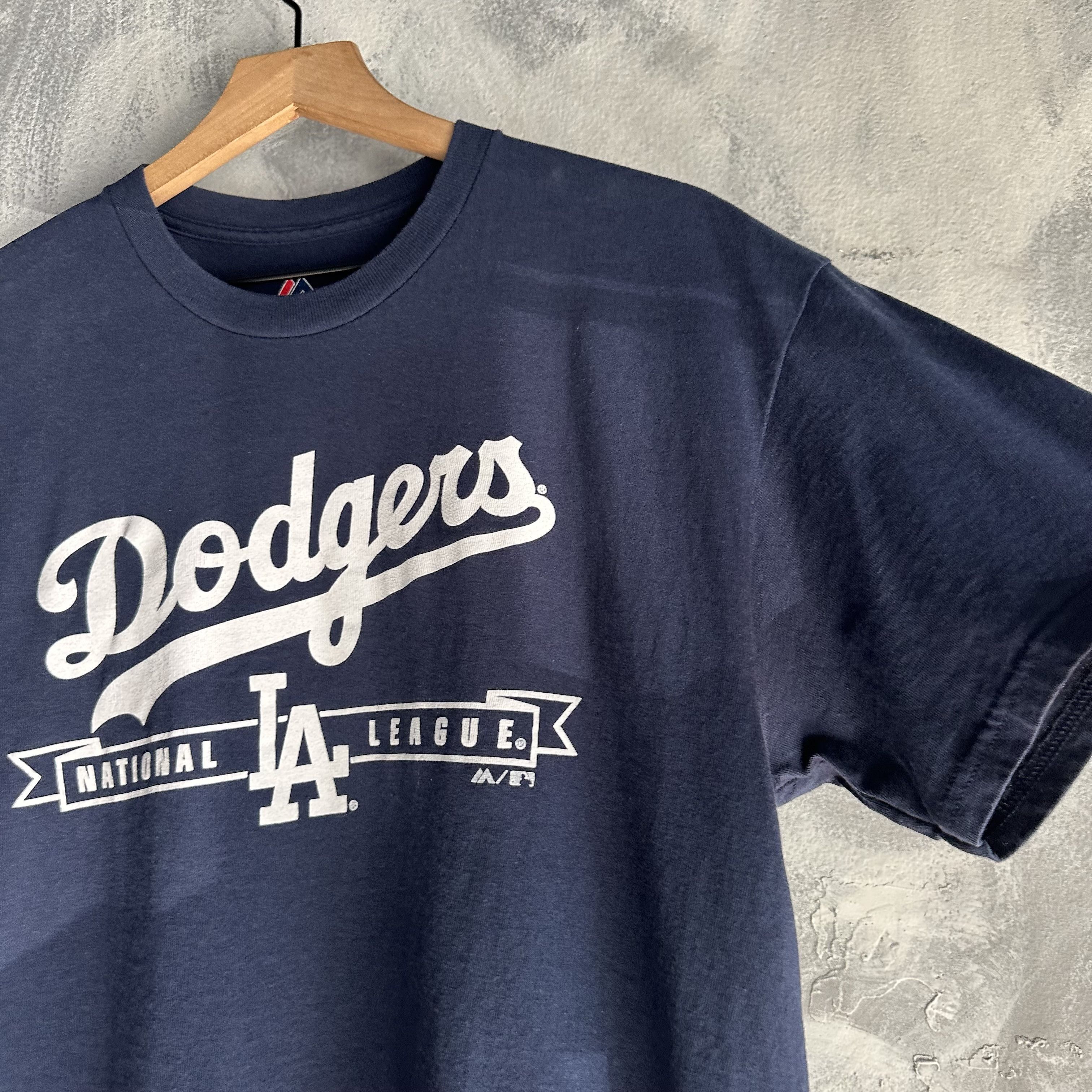 Majestic Majestic Vintage Los Angeles Dodgers T Shirt Mens Large Blue Size US L / EU 52-54 / 3 - 4 Thumbnail
