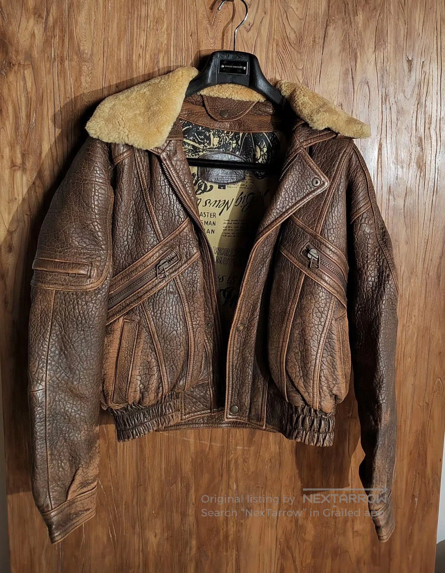Japanese Brand Wind Armor Lambskin Flight Jacket. Size US M / EU 48-50 / 2 - 1 Thumbnail