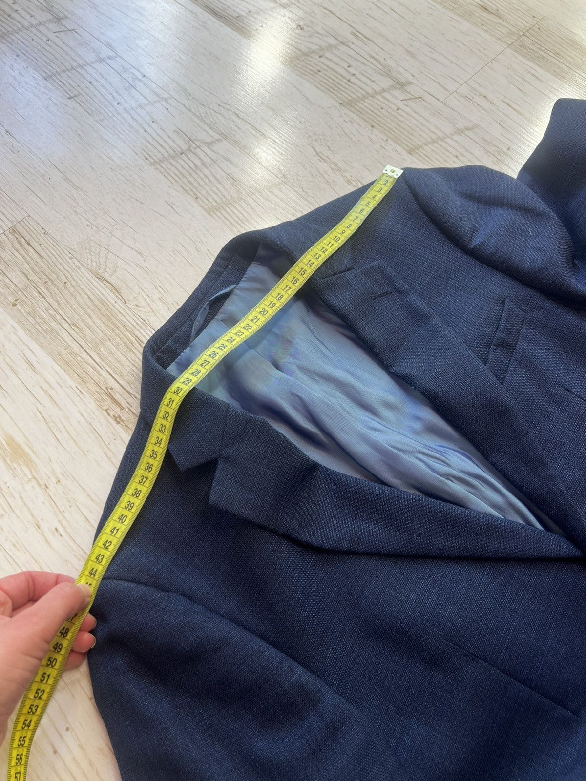 DKNY DKNY Blue Wool Blazer Size 48 Classic Tailored Size 38S - 9 Thumbnail