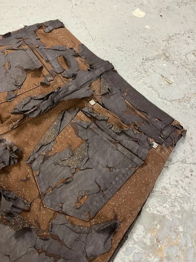 Givenchy × Vintage AW2022 Givenchy Brown Cracked Leather Utility Pants by Matthew Williams Size US 34 / EU 50 - 8 Thumbnail