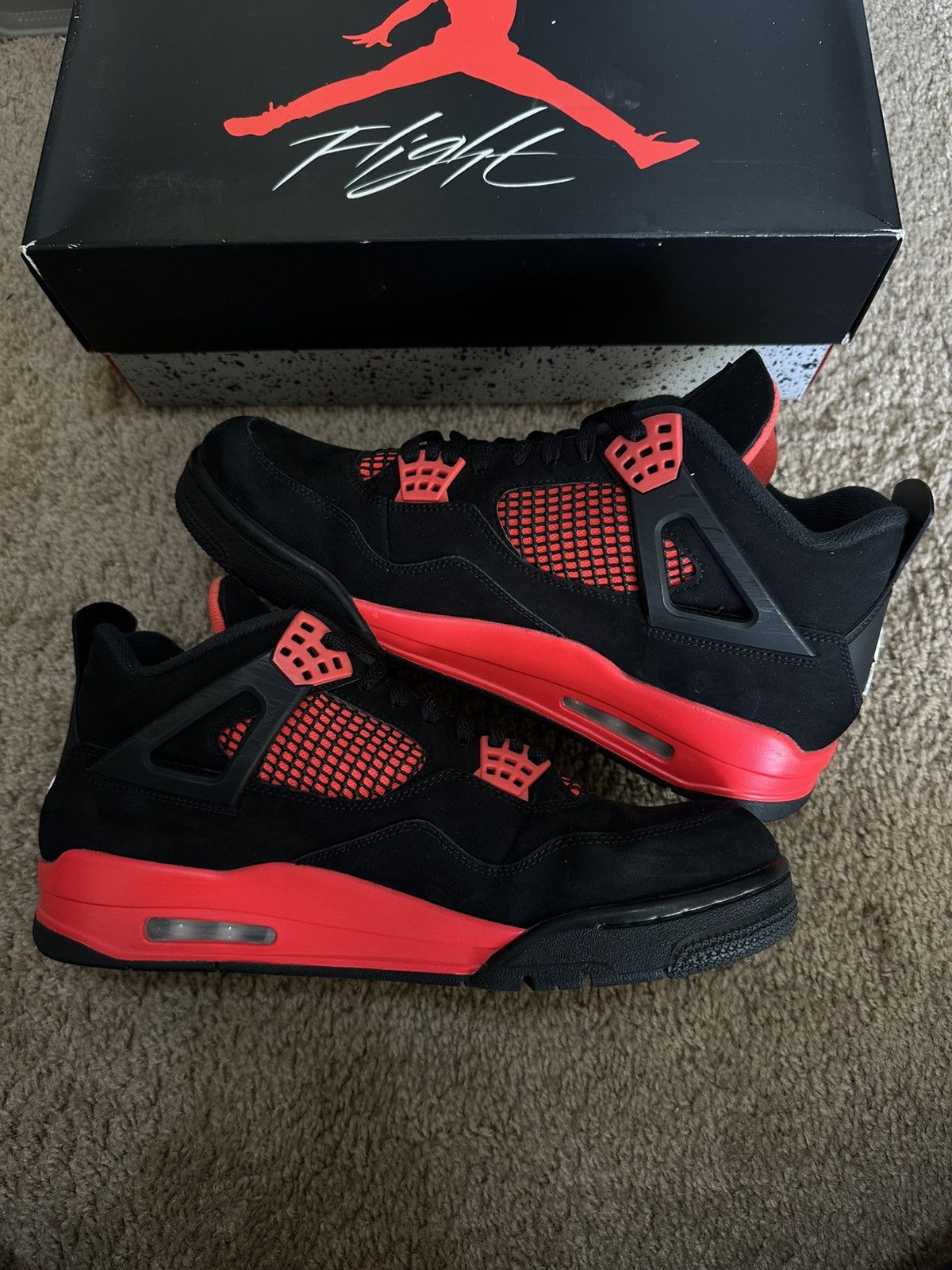 Jordan Brand Size 12 - Jordan 4 Retro Red Thunder (CT8527-016) Size US 12 / EU 45 - 2 Thumbnail