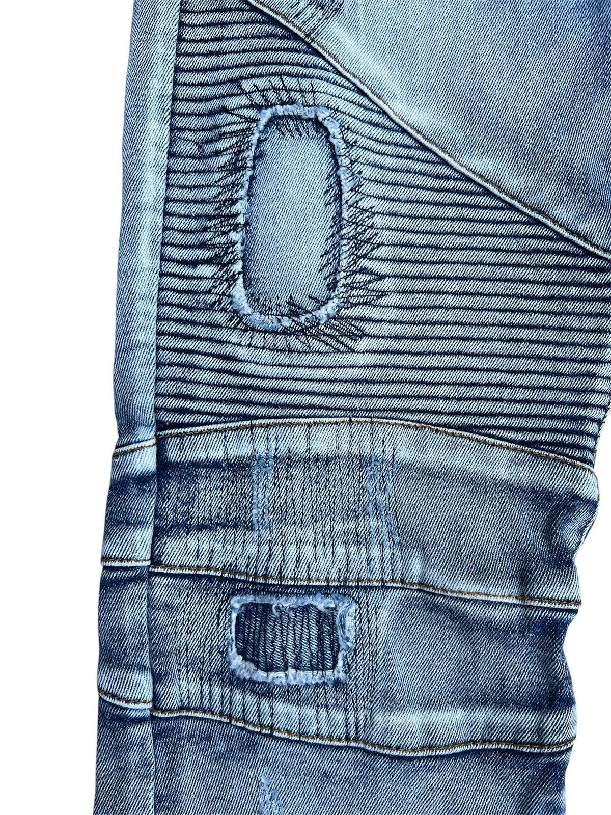 In The Attic In The Attic Homme Moto Distressed Denim Jeans Y2K Japan Size US 28 / EU 44 - 7 Thumbnail