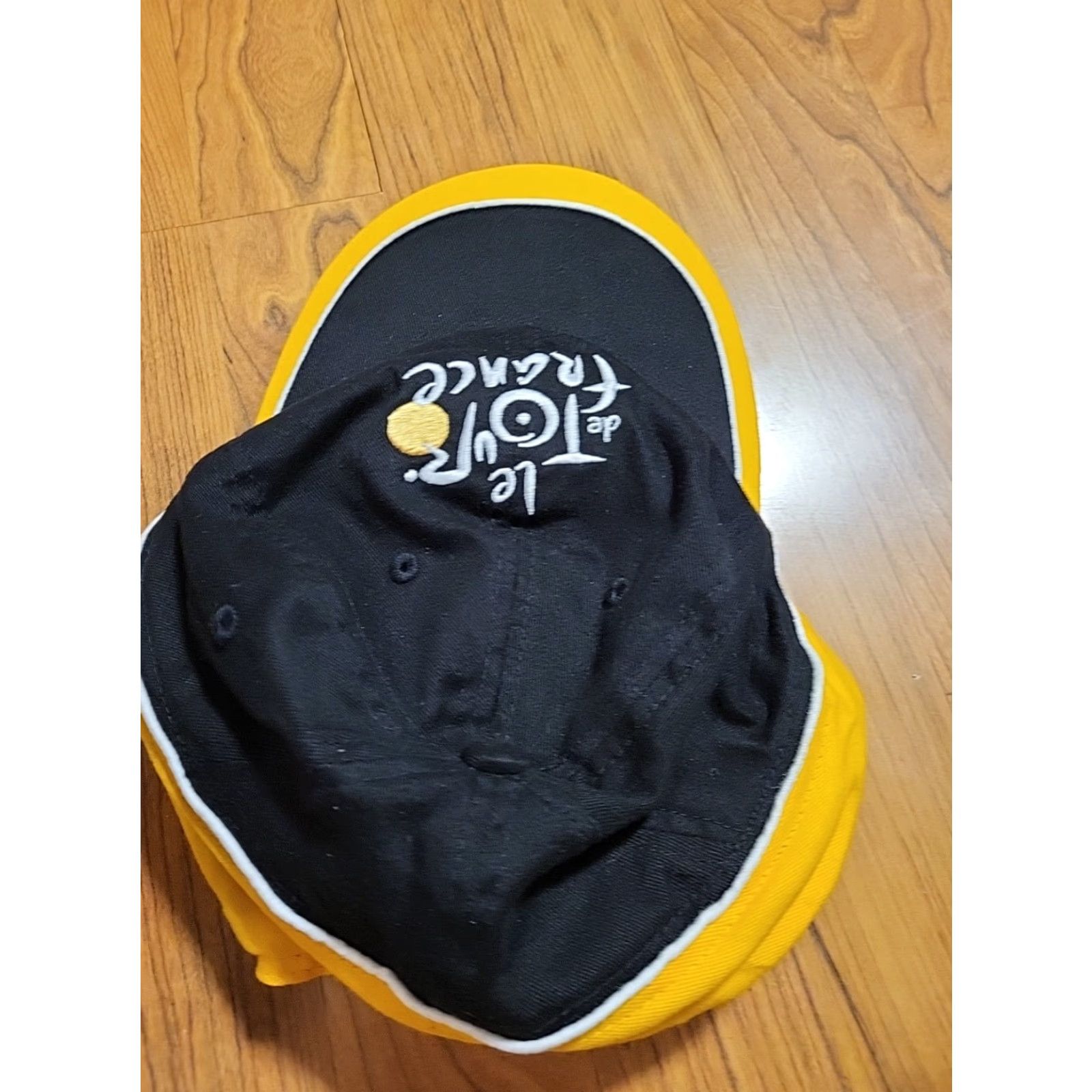 Logo 7 Le Tour De France Hat Baseball Cap Adjustable Black Yellow Logo Size ONE SIZE - 7 Thumbnail