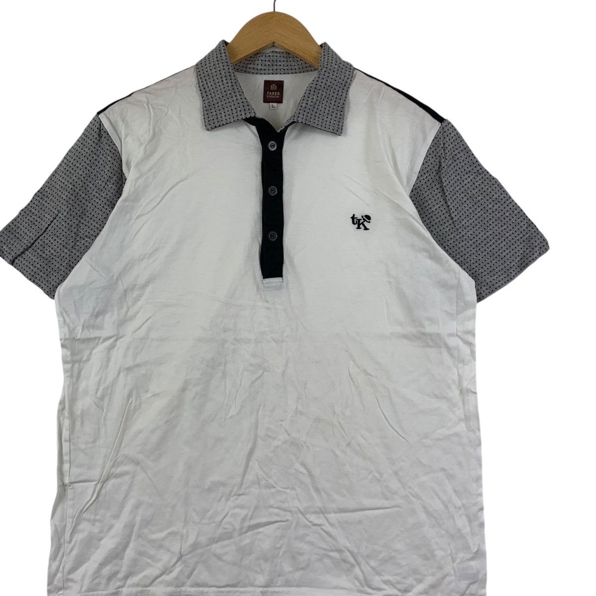 Takeo Kikuchi Vintage TAKEO KIKUCHI JAPAN Polka Dot Embroidered Polo Tee Size US L / EU 52-54 / 3 - 3 Thumbnail