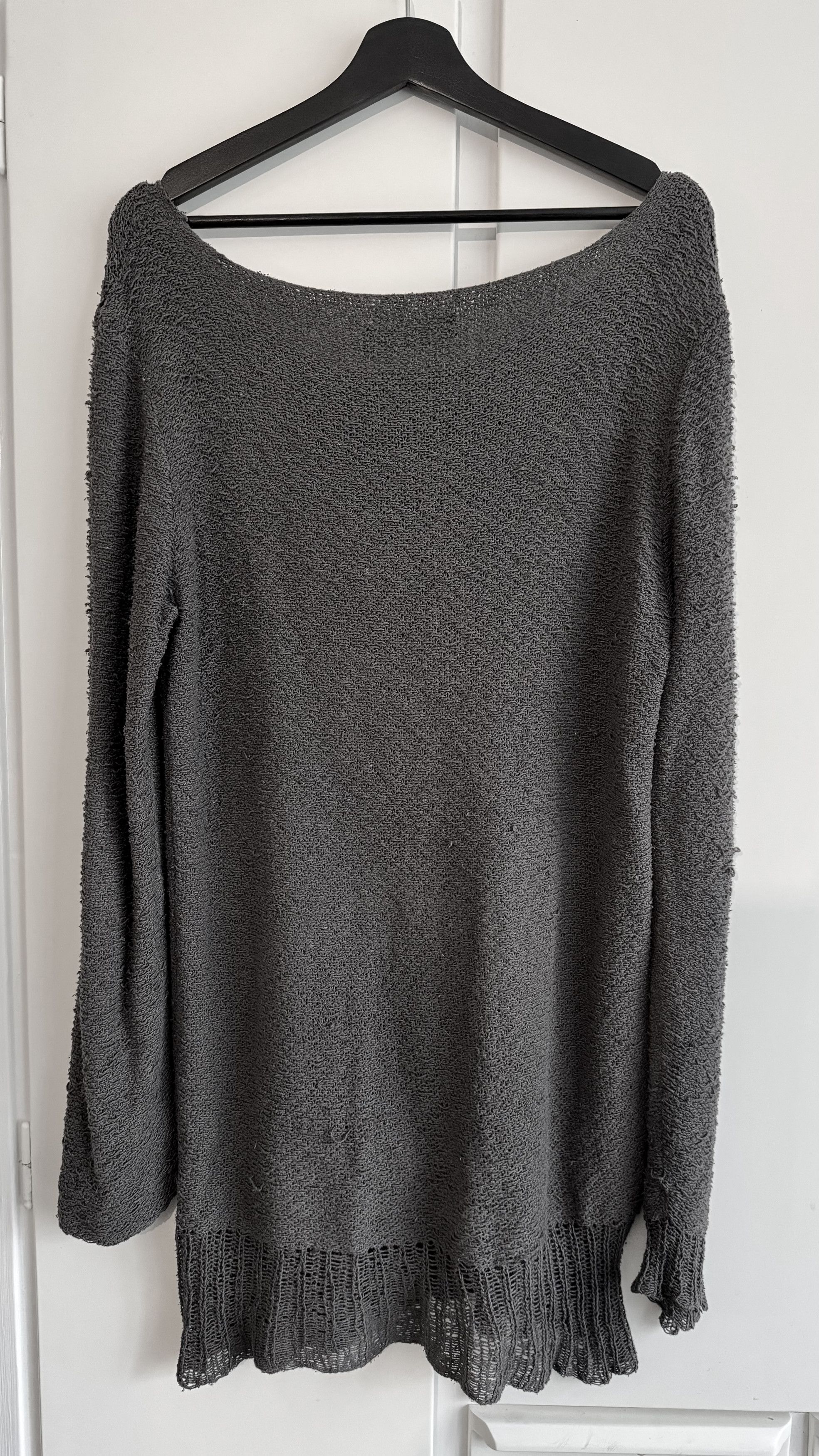 Cedric Jacquemyn HRAUN 100% Silk Loose Knit Sweater Gray, Cedric Jacquemyn Size US M / EU 48-50 / 2 - 4 Thumbnail