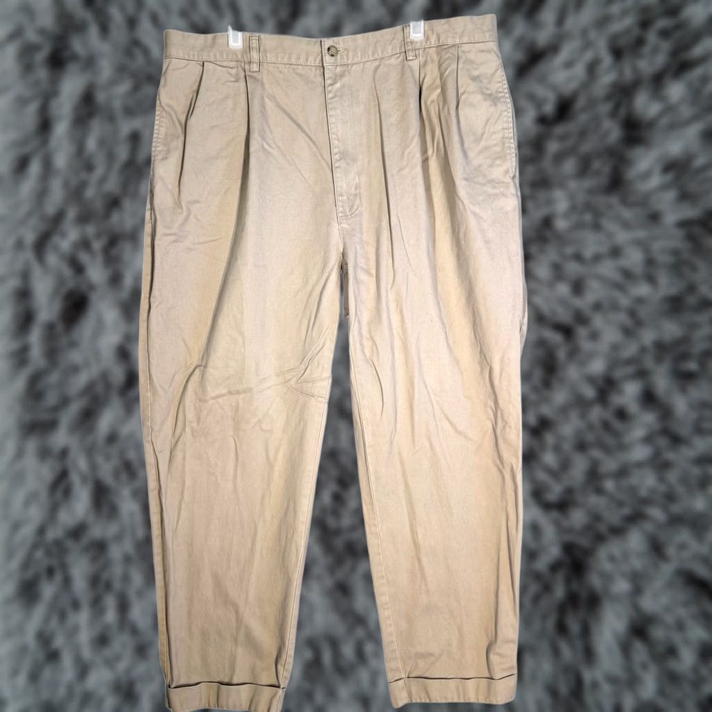 Polo Ralph Lauren VINTAGE Polo Ralph Lauren Classic Chino Pants Mens 40x30 Beige Hammond Pleated Dress Size US L / EU 52-54 / 3 - 1 Thumbnail