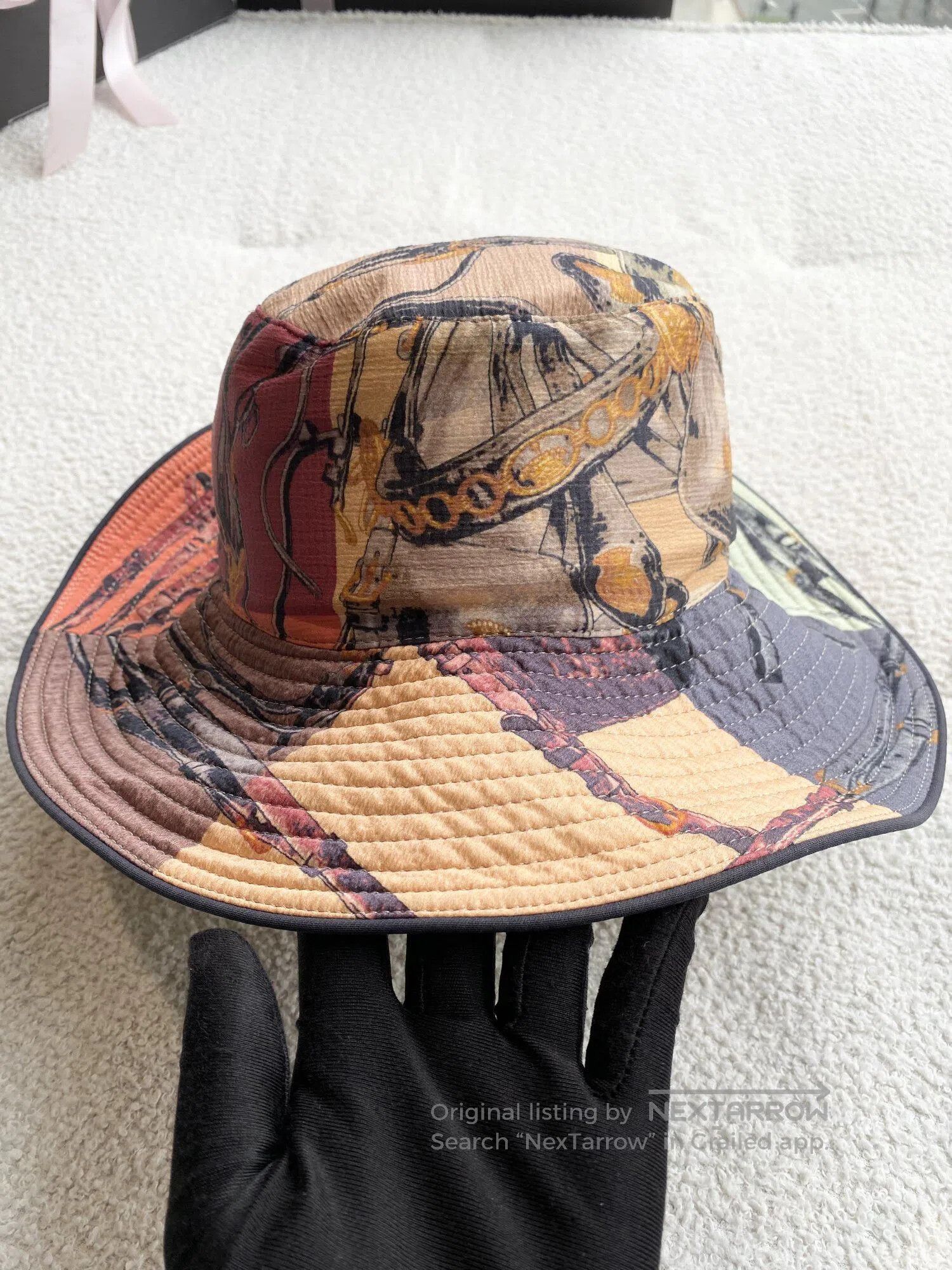 Hermes Hermes Size 57 Holiday patchwork bucket hat| Size ONE SIZE - 3 Thumbnail