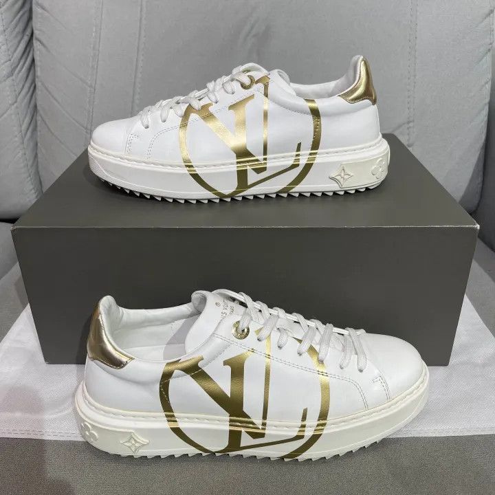 Louis Vuitton Louis Vuitton White Leather Fashion Sneakers -2508 Size US 6.5 / EU 39-40 - 6 Thumbnail