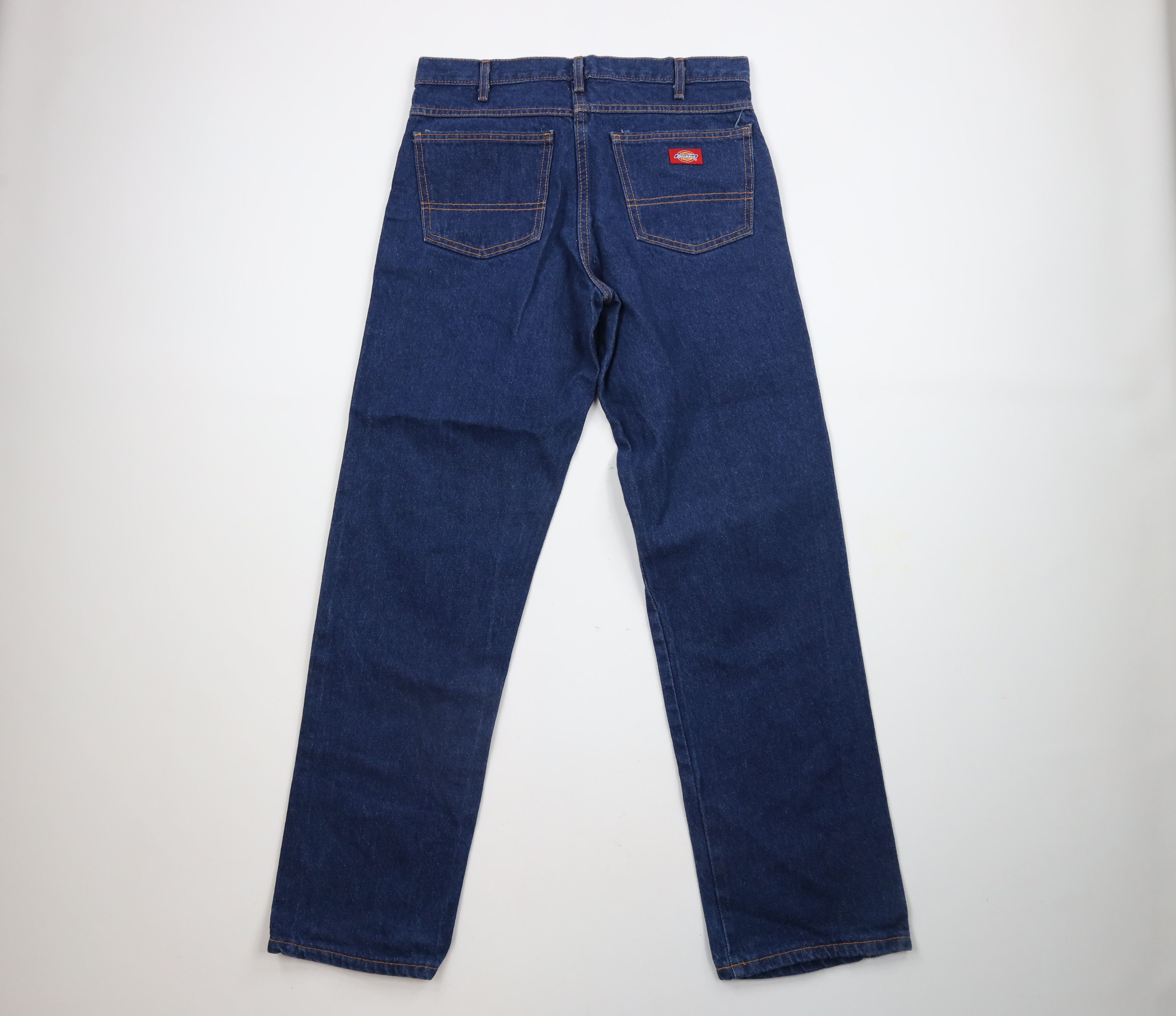 Dickies × Vintage Vintage Dickies Spell Out Wide Leg Denim Jeans Blue Cotton Size US 33 - 8 Thumbnail