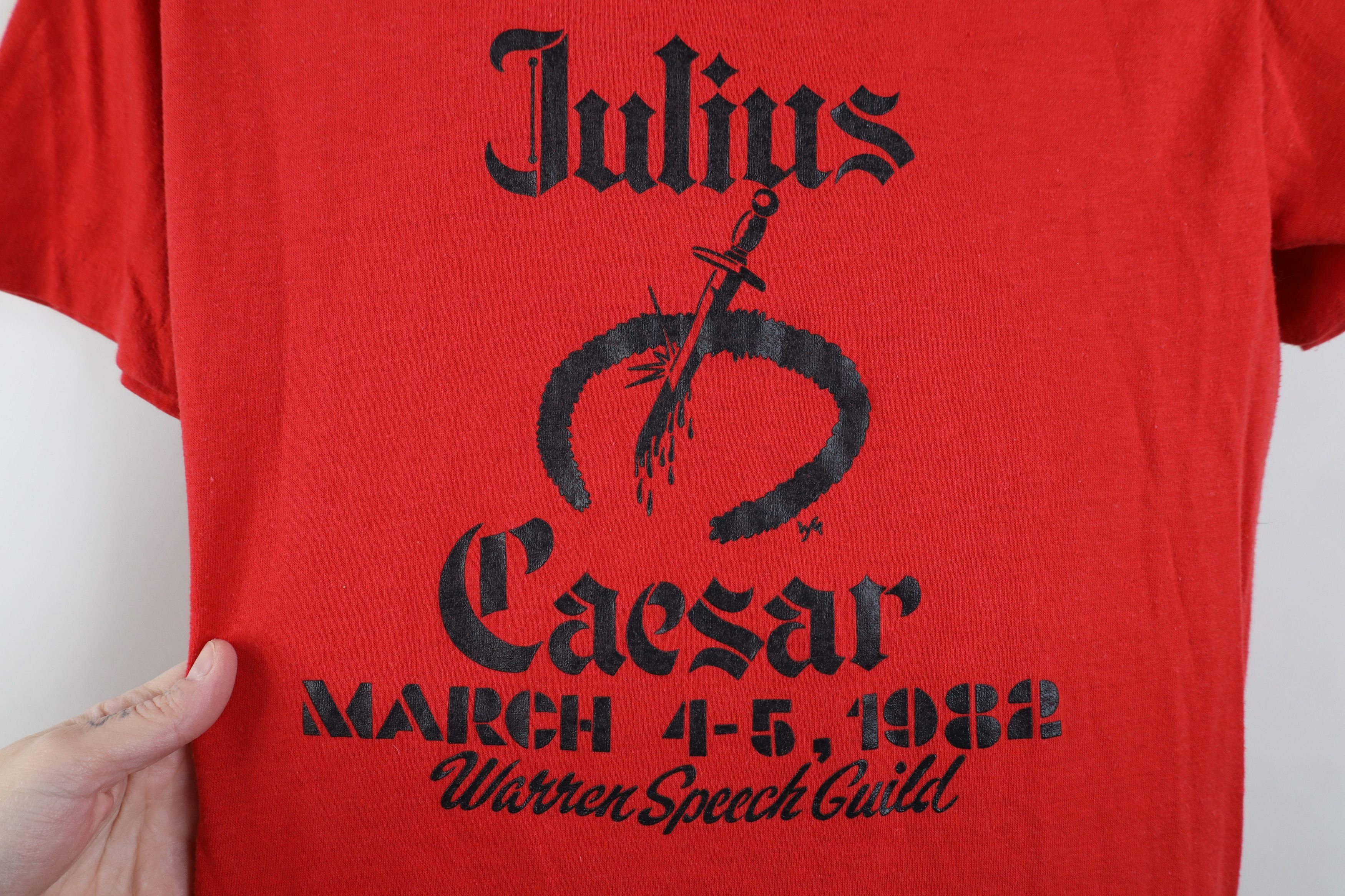 Vintage Vintage 80s Julius Caesar Warren Speech Guild Play T-Shirt Size M / US 6-8 / IT 42-44 - 4 Thumbnail