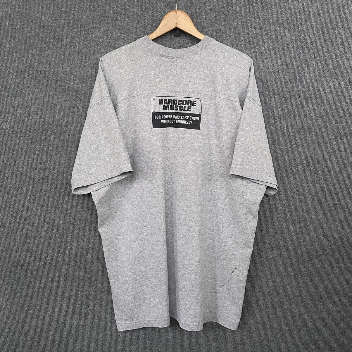 Vintage Vintage 1990s Hardcore Muscle NYC Anvil Athletic T Shirt Size US XXL / EU 58 / 5 - 7 Thumbnail