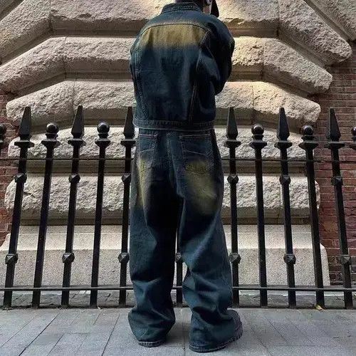 Japanese Brand × Jean Retro heavy duty washed wide leg jeans Size US 32 / EU 48 - 3 Thumbnail