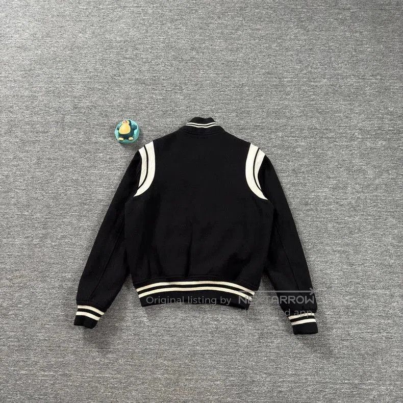 Saint Laurent Paris SLP Black Striped Varsity Jacket. Size US M / EU 48-50 / 2 - 2 Thumbnail