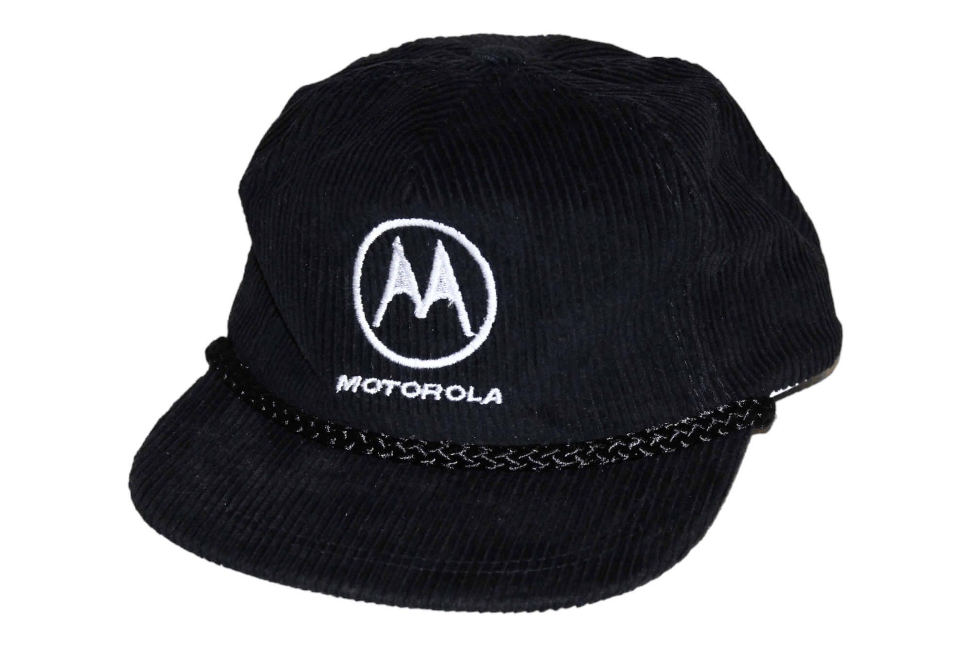 Motorola RARE💥 90s Motorola logo embroidery corduroy trucker hat Size ONE SIZE - 1 Thumbnail