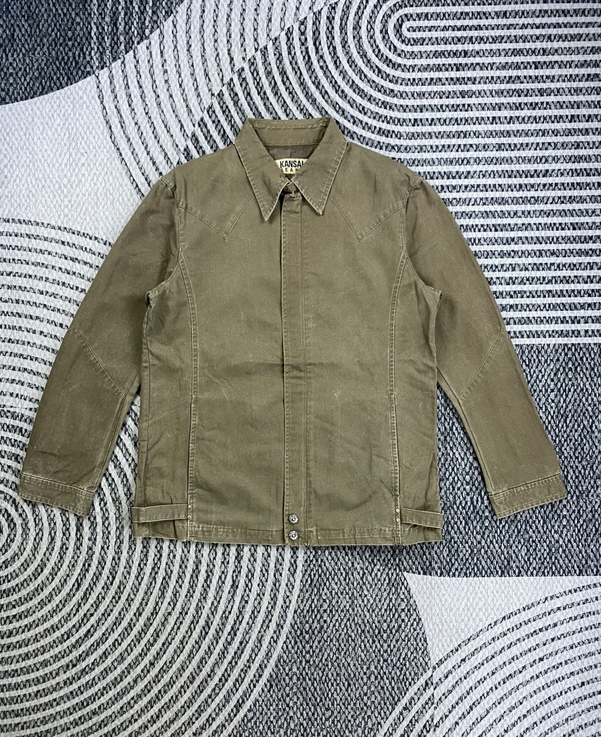 Kansai Yamamoto Vintage Kansai Jeans Brown Zipper Cotton Jacket Size US M / EU 48-50 / 2 - 1 Thumbnail