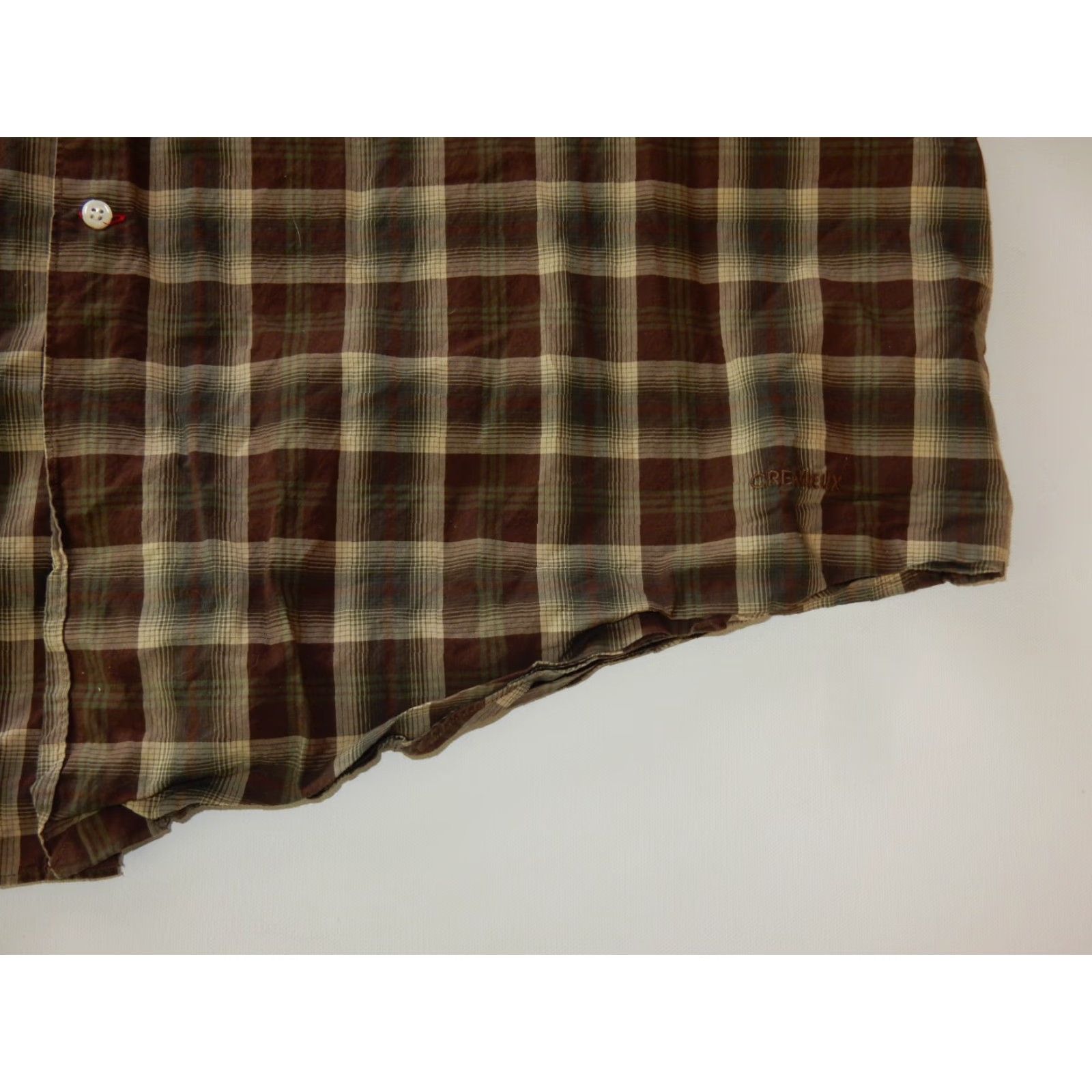 Cremieux Daniel Cremieux Men's Button-Up Shirt Big & Tall 2XB Plaid Brown Long Sleeve Adult Mens Size US XXL / EU 58 / 5 - 2 Thumbnail