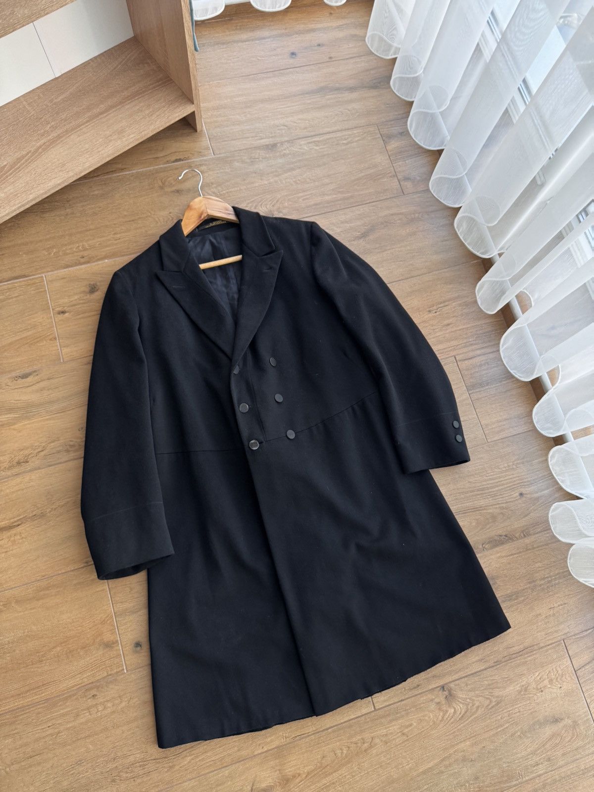 Vintage Vintage Black Frock Coat Elegance 50s Double-Breasted Jacket Size US M / EU 48-50 / 2 - 8 Thumbnail