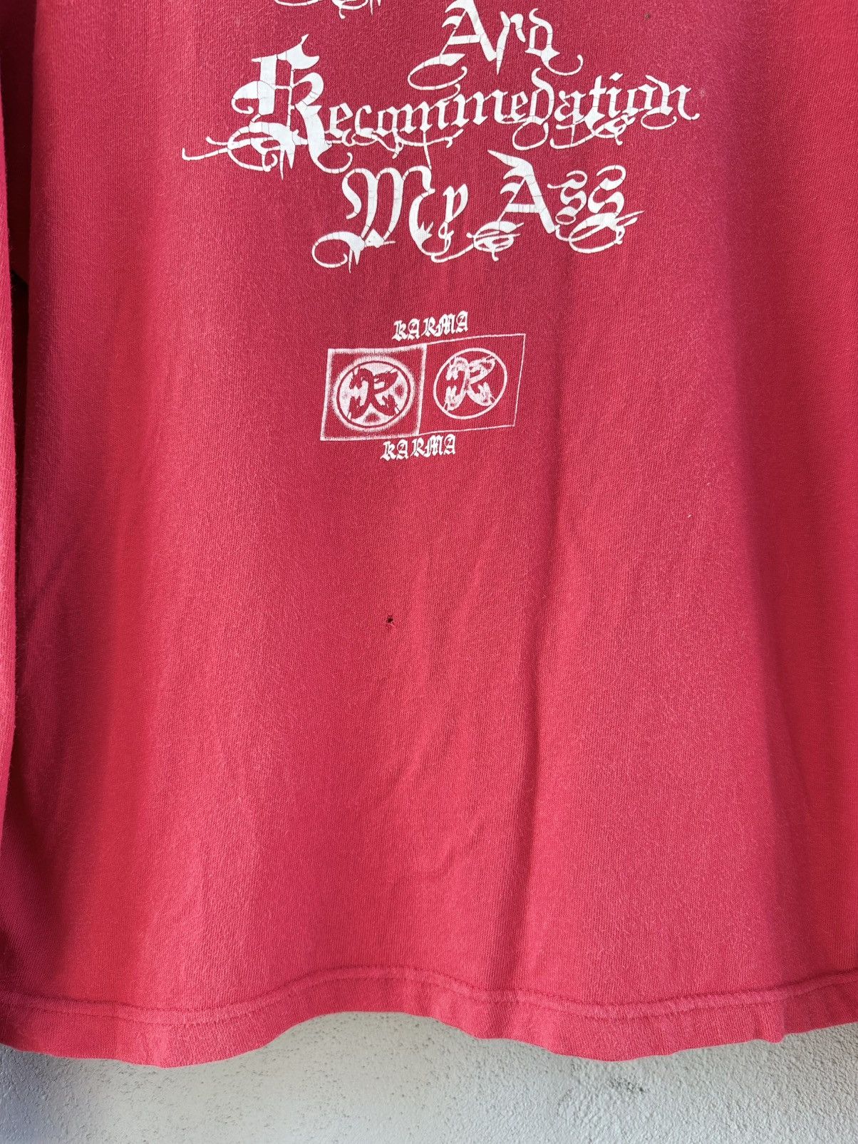 West Coast Choppers Thrashed Vintage Karma Flame Japan Streetwear LS Faded Tee Size US L / EU 52-54 / 3 - 4 Thumbnail