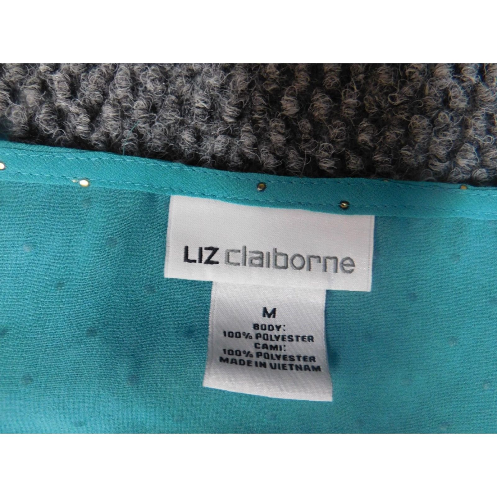 Liz Claiborne Liz Claiborne Blouse Womens M Green Floral Sleeveless Round Neck Pullover Casual Regular Polyester Rayon Stretch Basic Vintage No Size M / US 6-8 / IT 42-44 - 6 Thumbnail