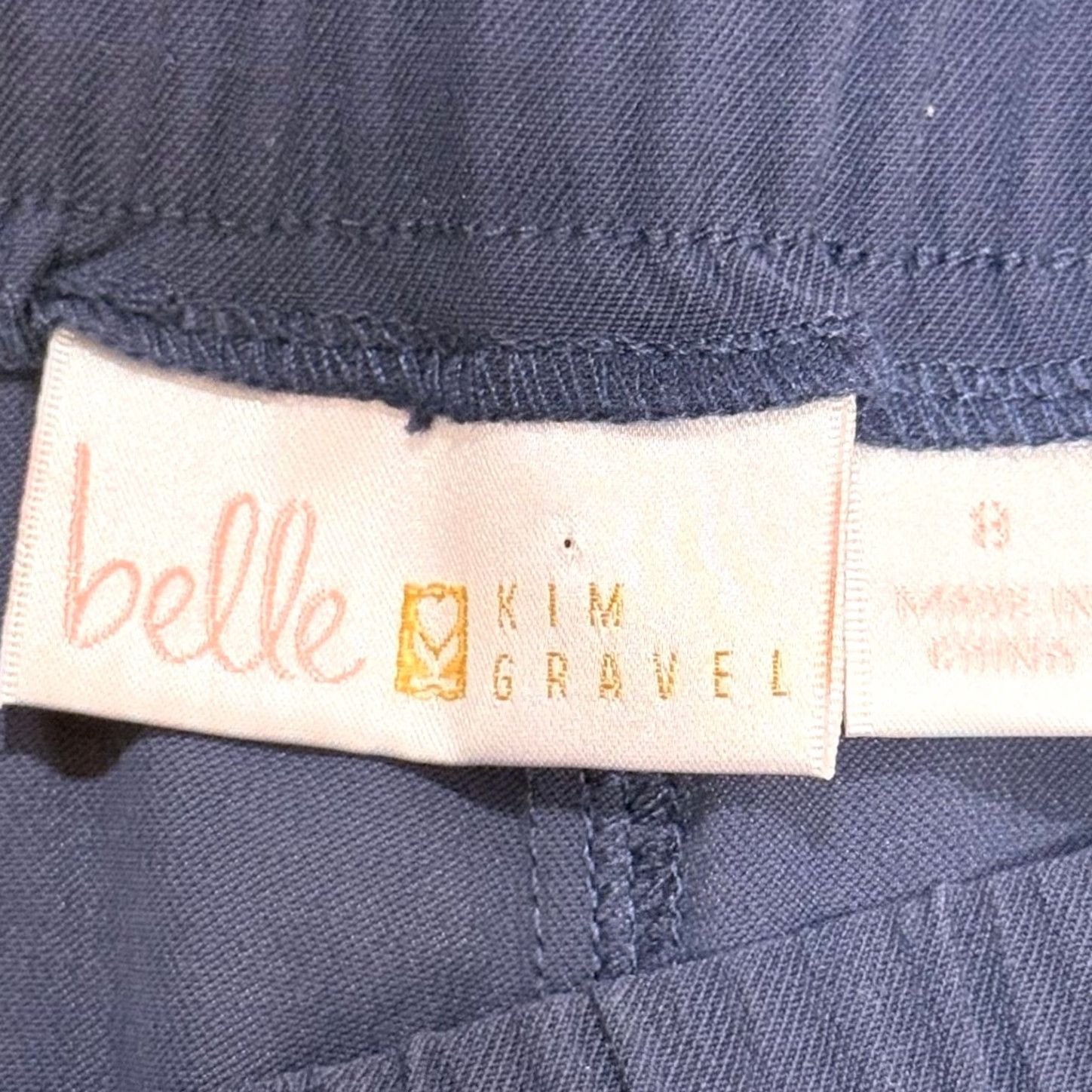Vintage Belle Jogger Pants Navy Blue Elastic Waist Pull On 8 Women Casual Travel Relaxed Fit Pockets Front Flat Front Inseam 27in Size 30" / US 8 / IT 44 - 4 Thumbnail