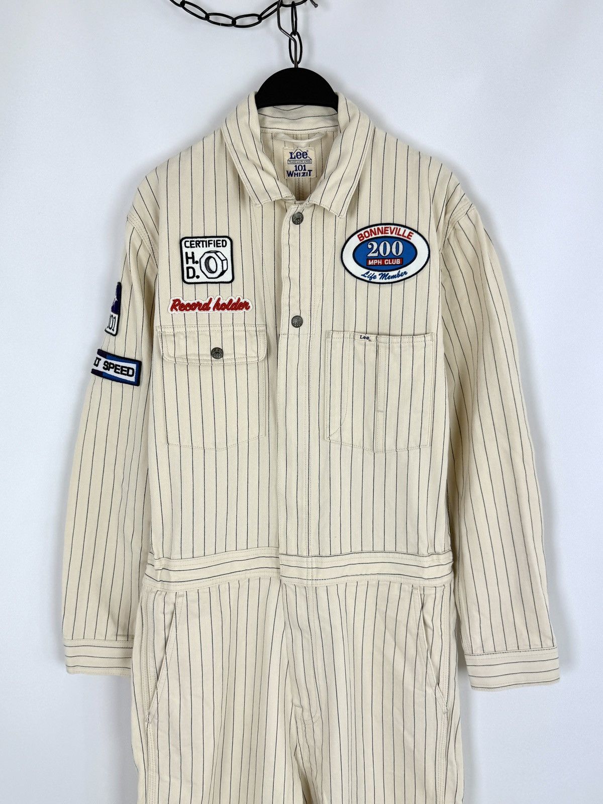 Lee Lee 101 Whizit Gaz Station Herringbone Cotton Coveralls M Size US 32 / EU 48 - 1 Thumbnail