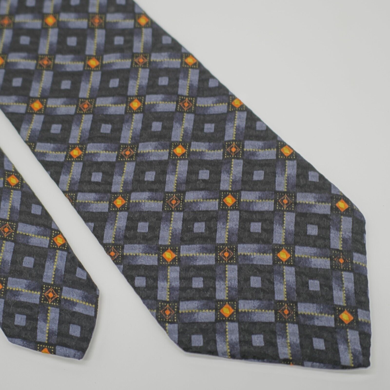 Hugo Boss Boss Hugo Boss Geometric Print Blue Black Orange Wide Silk T Size ONE SIZE - 1 Thumbnail