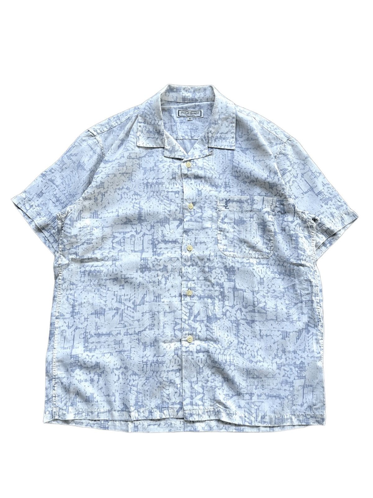 Yves Saint Laurent Yves Saint Laurent Hawaiian Style Button Up Shirt Size US L / EU 52-54 / 3 - 1 Thumbnail